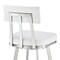 Armen Living Jinab Swivel Counter Stool in Brushed Stainless Steel with White Faux Leather 840254335301 - alternate 10